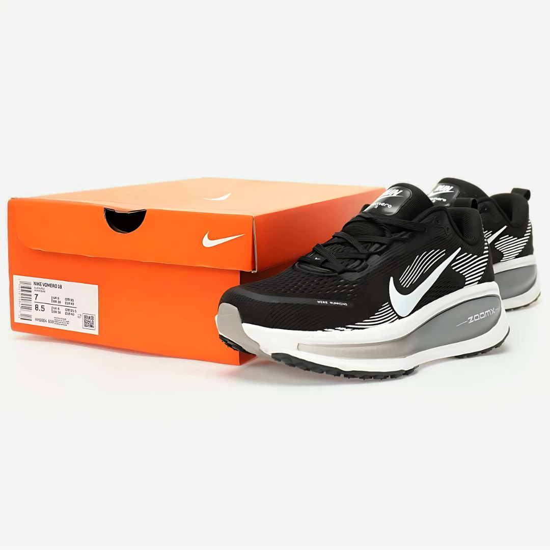 Nike Vomero 18 - Preto/Branco/Cinza