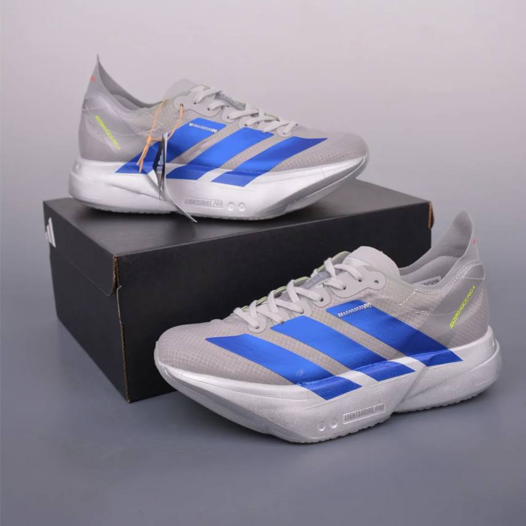 Adidas Adizero Adios Pro 4 Cinza Metálico/Azul