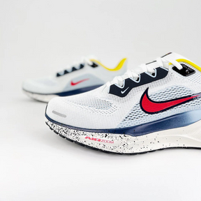 Nike Air Zoom Pegasus 41 - Branco/Azul/Amarelo/Vermelho