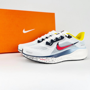 Nike Air Zoom Pegasus 41 - Branco/Azul/Amarelo/Vermelho
